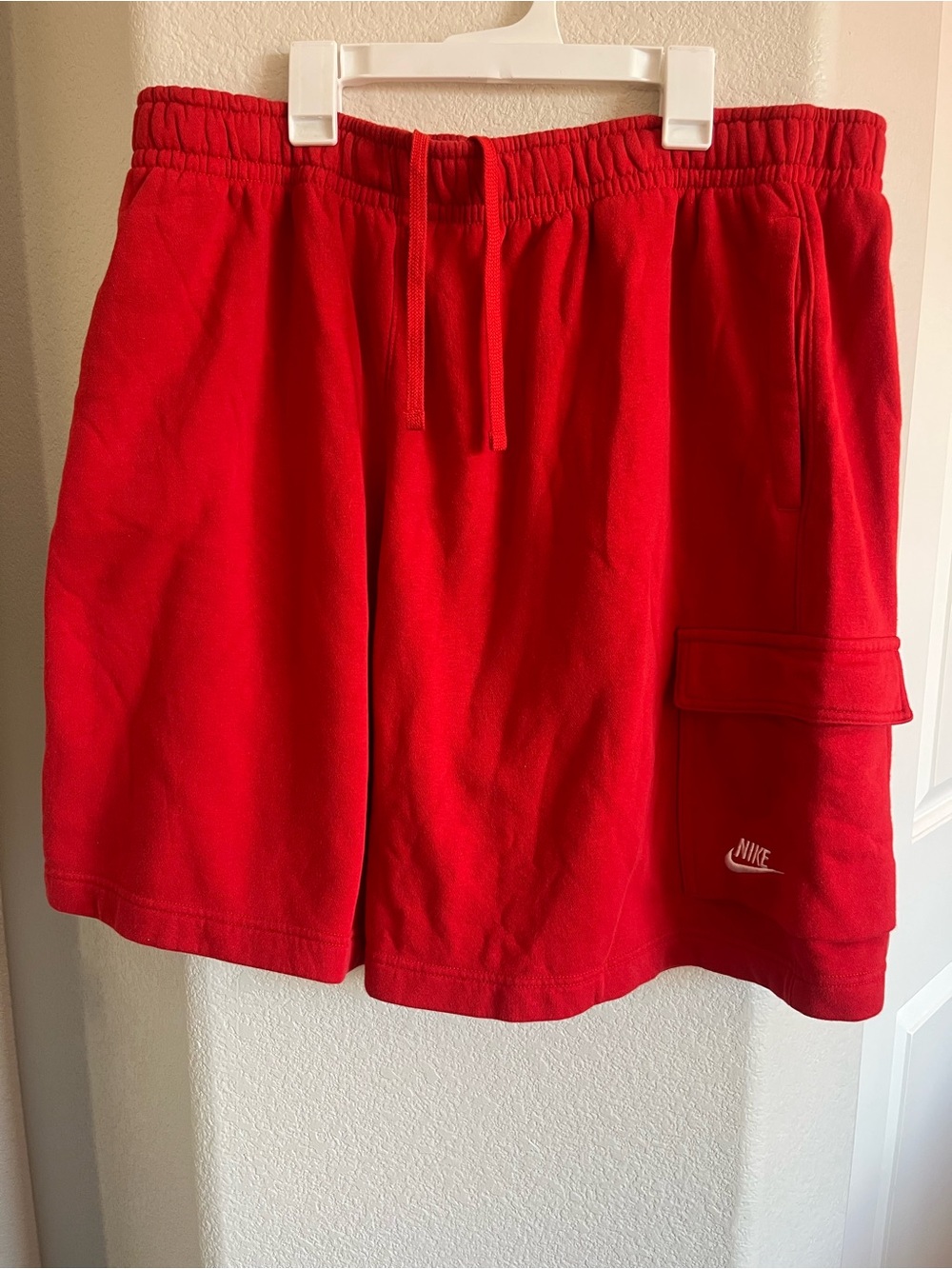 Nike Red Athletic Shorts with Cargo Pocket